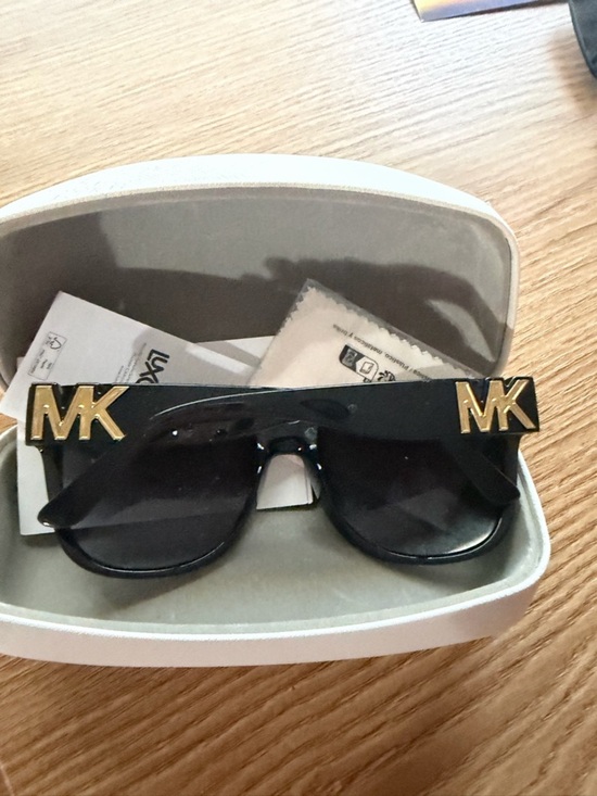Michael Kors Women\'s Karlie MK2170U Sunglasses black frames gold logo. main image 5